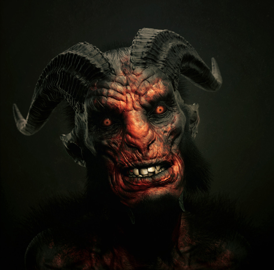 Лицо дьявола в прическе